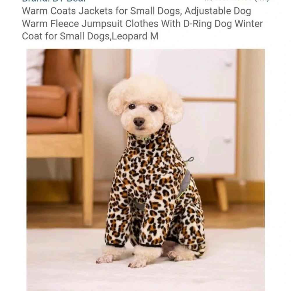 AITOLI‎ Dog Coats for Small Dogs, Polar Fleece Dog Pajamas Bodysuit for Small